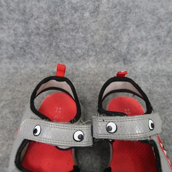 Carters Shoes Kids 11 Sandals Shark Grey Adjustable Straps Sport Active Comfort - Picture 4 of 13
